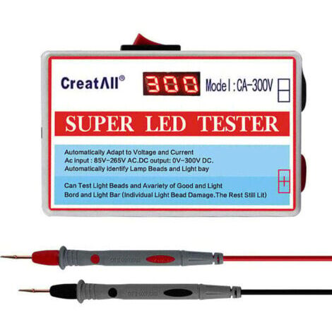 CA-300V Portable LED Lampe Perles Barre Lumineuse TV Rétroéclairage Testeur LED Bandes Perles Lampe Panneau Outil De Test Capacité Diode Test De Tension Avec Interrupteur