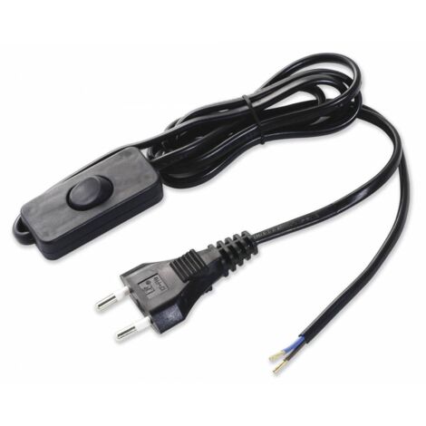 CA ble d&39alimentation 1,5 mtl avec interrupteur noir 10A pour lapade
