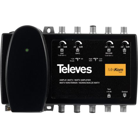 Repartidor 3 direcciones 5/2400 7/9db conector F Televes 5151