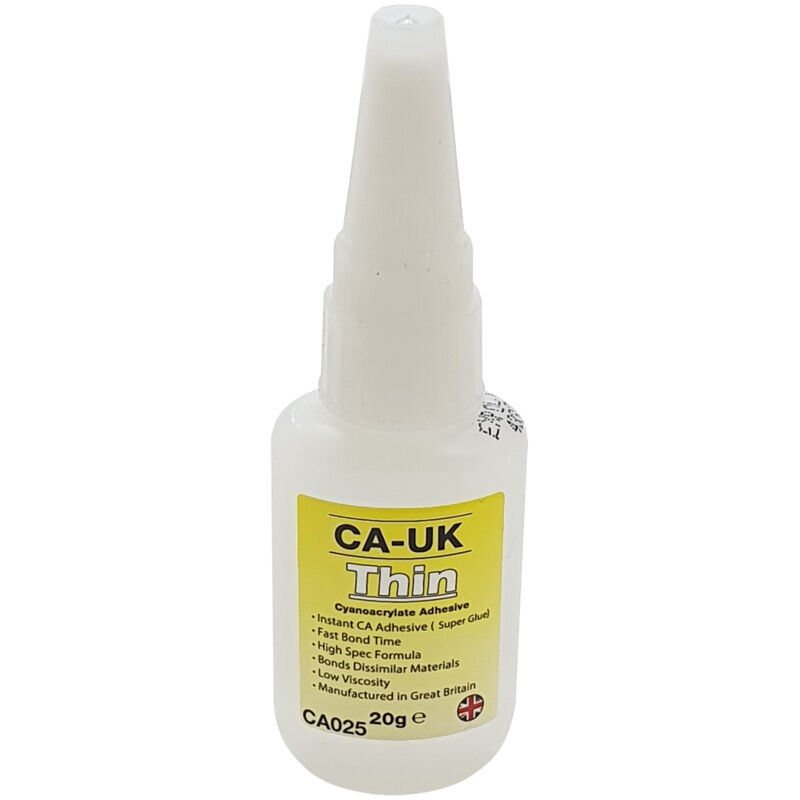 Ca-uk Thin Cyanoacrylate Instant Adhesive, Low Viscosity, 20g - Clear