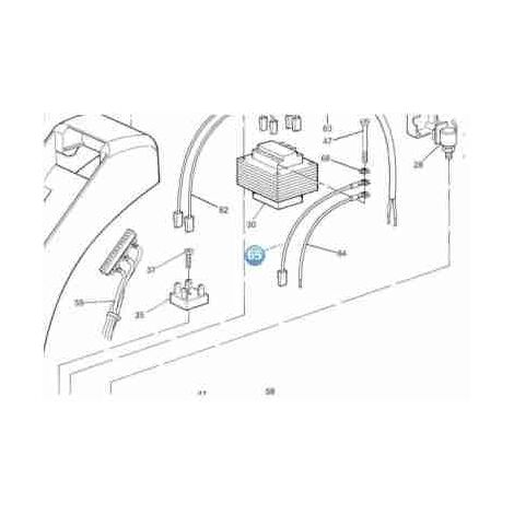 CA1391R01.5320 Câble de terre Faston S Eyelet SOON Pièce de rechange d'origine NICE CA1391R01.5320