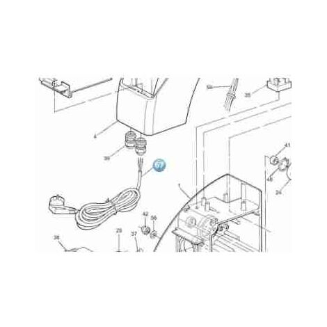 CA26A.5320 Câble 1M 3X0.75 Avec Fiche Schuco 90Ø SOON Pièce de Rechange d'Origine NICE CA26A.5320