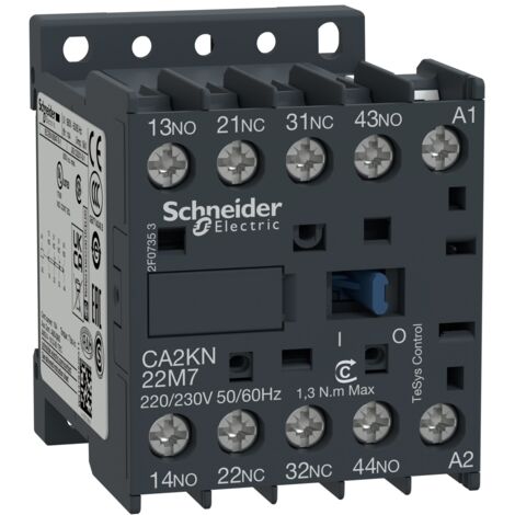 Ca2kn22m7 Schneider - Contacteur Tétrapolaire - 2no+2nf - 10a - Bobine 230v - Vis - Ca2kn