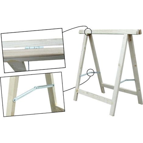 Caballete de madera 75x75 cm pino tratado Outifrance