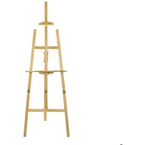 Caballete de madera - DAYPLUS - 175 cm - Trípode de pino macizo - Altura y ángulo ajustables - Plegable