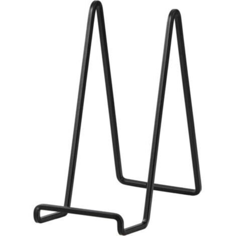 Caballete de metal negro para platos, fotos o libros – 20,5 cm, juego de 2 – soporte decorativo versátil y estable