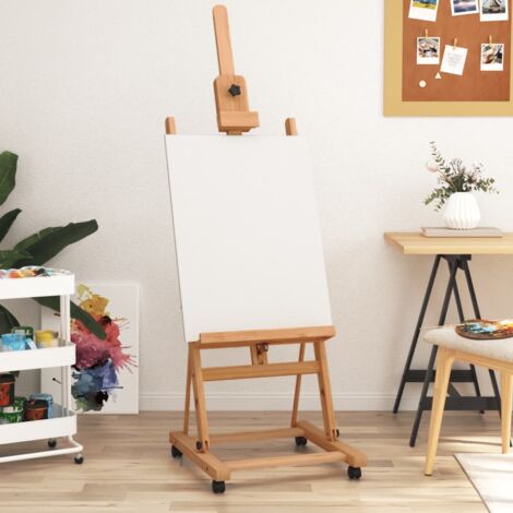 Caballete de pintura madera maciza de haya 55x53,5x178 cm