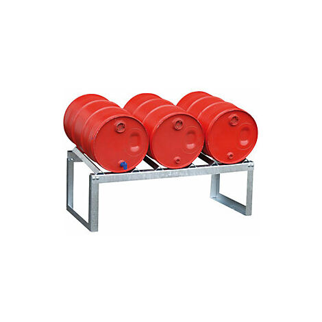 Caballete para bidones  para 3 bidones de 60 litros 