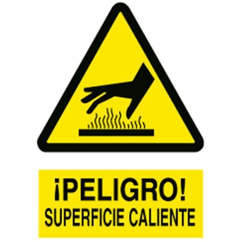Señal adhesiva 297x210mm. cuidado superficie caliente. el diseño de la señal puede variar, pero en ningún caso se variará el significado de la misma.
