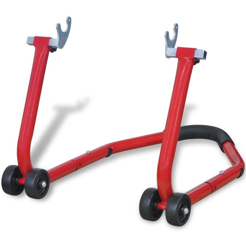 

caballete trasero para motocicleta color rojo