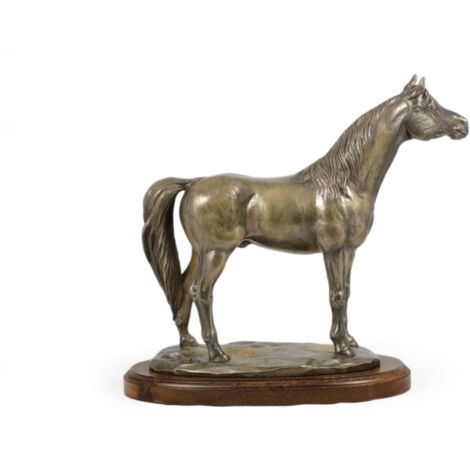 Caballo árabe: estatuilla con un caballo, silueta de un caballo sobre madera, prestigioso premio en el concurso de la marca Art-Dog