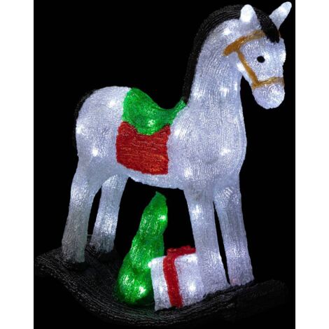 Caballo iluminado exterior H50cm 70 LED + transformador  - Feeric lights & christmas