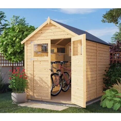Cabane à outils Alisha Naturel , 14 mm Épaisseur de paroi 202 x 252 cm