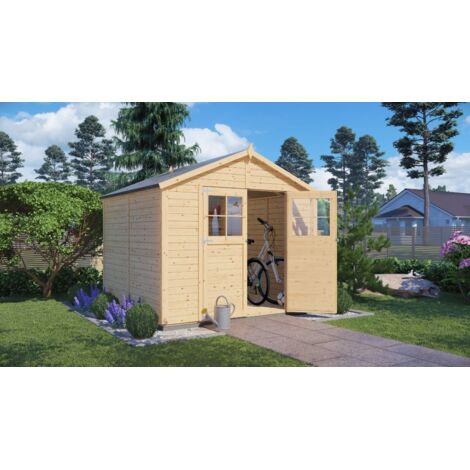 Cabane à outils Barfleur Naturel , 19 mm Épaisseur de paroi 258 x 252 cm