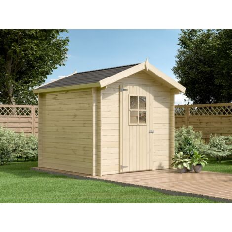 Cabane à outils Luzern Naturel , 19 mm Épaisseur de paroi 225 x 226 cm - Naturel