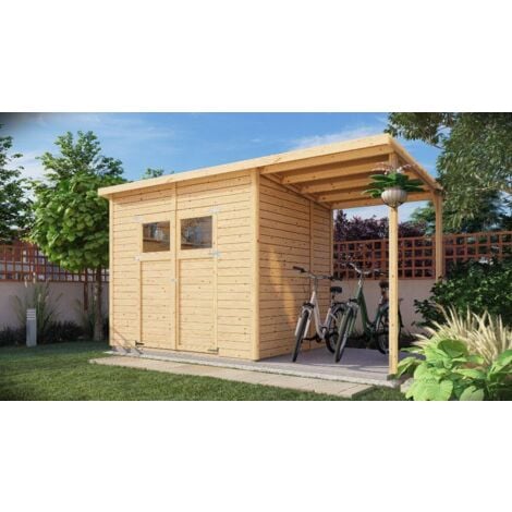 Cabane à outils Mollie Plus Naturel , 14 mm Épaisseur de paroi 414 x 199 cm