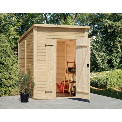 Cabane à outils Palmako Leif 3,1 m² Naturel , 16 mm Épaisseur de paroi 189 x 186 cm