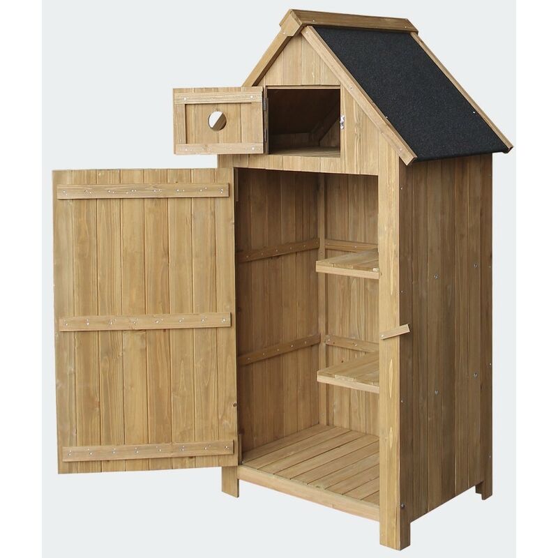 Cabane abri de jardin avec doubles portes 77 x 54 x 142 cm ...