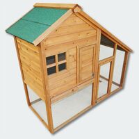 Cabane Clapier à Lapins Rongeurs Poulailler Lapinière Ou Autres Petits Animaux En Bois 1406 X 480 X 1200 Mm