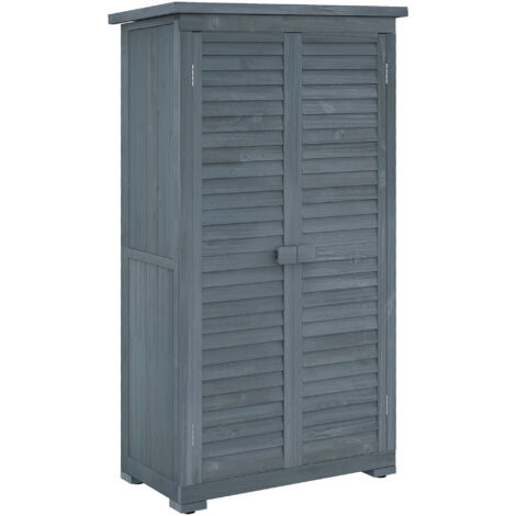Cabane de jardin en bois gris – toit étanche et espace de rangement optimisé