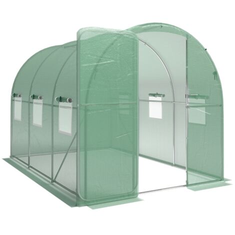 Cabane de jardin SHELTER de 3 × 2 m avec porte verrouillable et 6 fenêtres d’aération — robuste et pratique 
