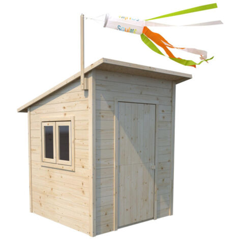 Cabane en bois avec toit plat en pente pour enfants – Santa Monica