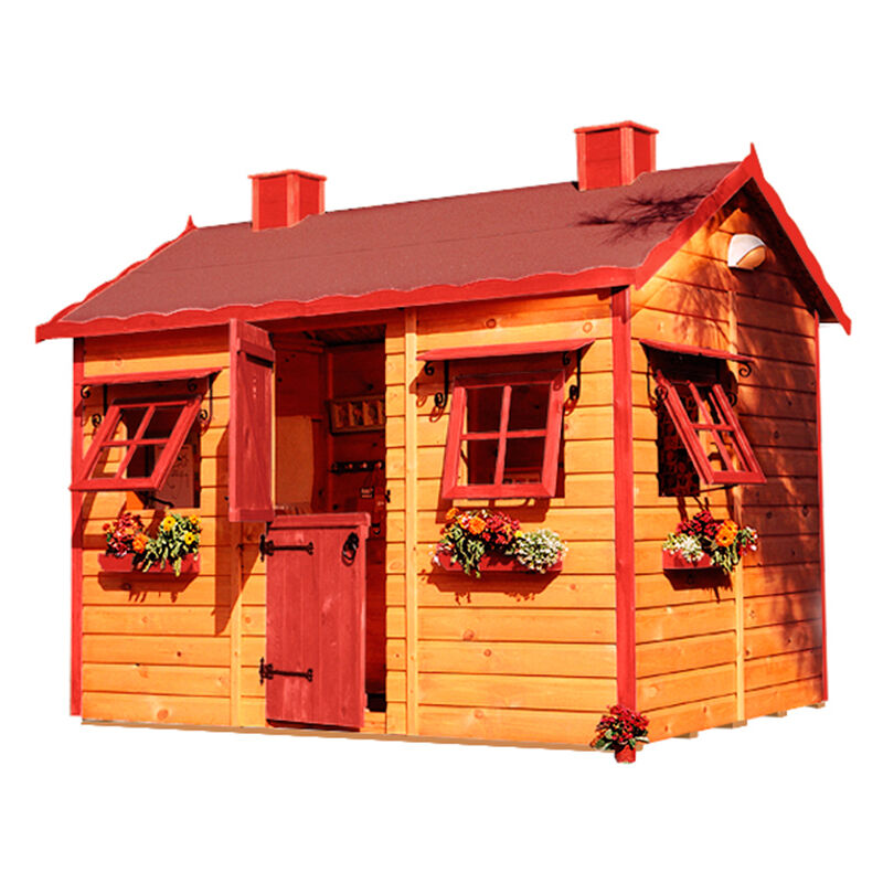 Cabane en bois pour enfant caserio. 255 x 170 x 207 . cabanes Green House Cabane peinte, transport inclus.
