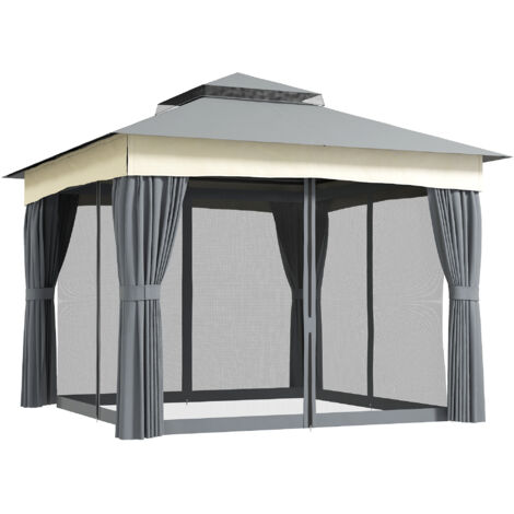 Cabane étanche 3×3 m avec moustiquaire – robuste, adaptée à l’hiver et au jardin 