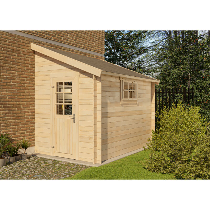 Lasita Maja - Cabane à outils Lund Naturel , 28 mm Épaisseur de paroi 215 x 295 cm