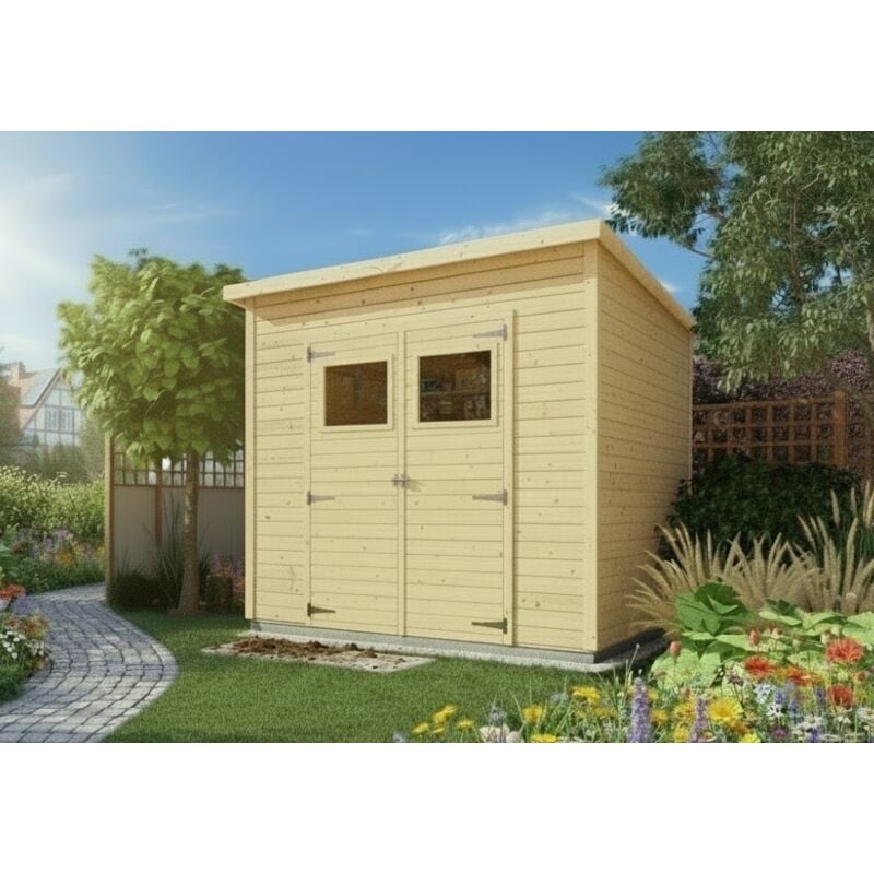 Carlsson - Cabane à outils Mollie Naturel , 14 mm Épaisseur de paroi 251 x 199 cm