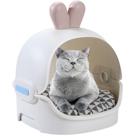 Cabane pour Chat Abri Imperméable Amovible,Chenil pour Chaton pour Chats