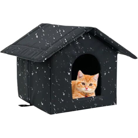 Cabane pour Chat Extérieur, Maison pour Chien Extérieure Résistante aux