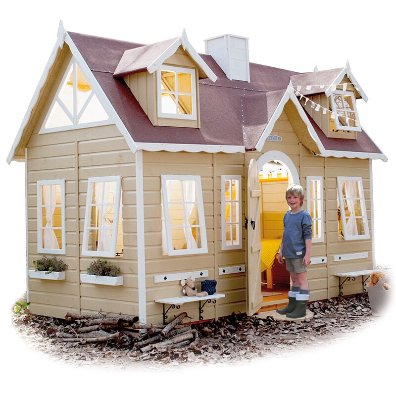 Cabane pour enfant avec lit superposé paris. 335 x 175 x 260 . cabanes Green House Cabane peinte, transport inclus.