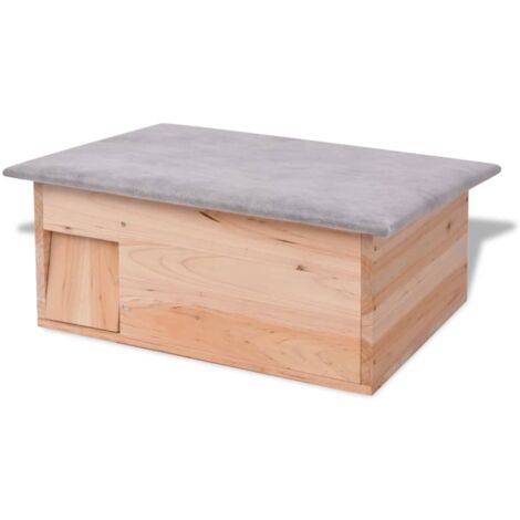 Cabane pour hérisson 45 x 33 x2 2 cm Bois vidaXL - Beige