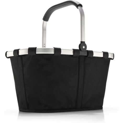 Cabas Courses - 1 Unité - Aluminium Et Polyester - Pliable Et Déperlant - Pour Marché Et Quotidien - Noir 22l