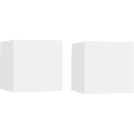 Cabece Tablas 2 PCS 30.5x30x30 cm White Woodwood