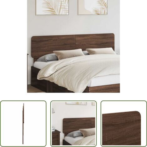 Cabecera de madera -  Cabecero Roble Marrón 200 cm Madera contrachapada
