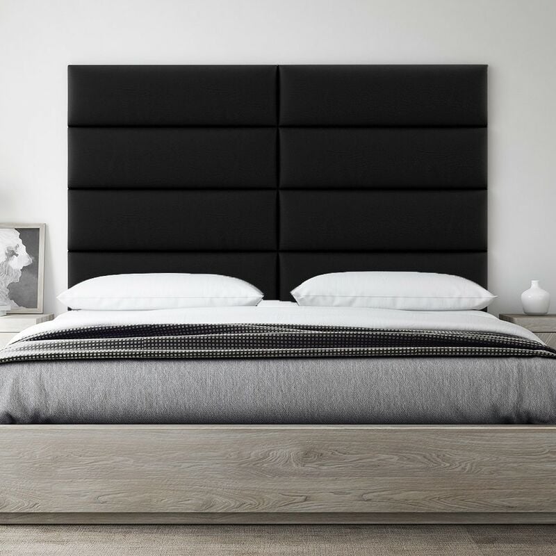 

Cabecera Tapizada Panel Decorativo - Pared Tapizada 76cm Negro