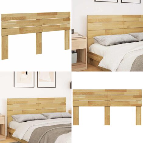 Cabecero 135 cm Madera maciza de roble - Madera maciza - Roble