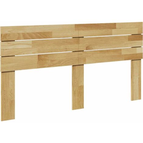 Cabecero 140 cm Madera Maciza Roble