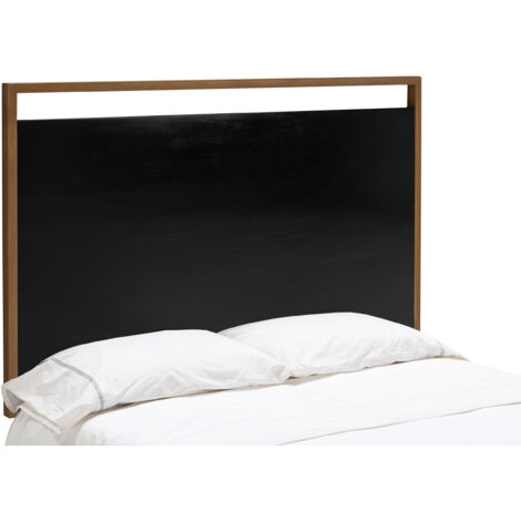 Cabecero 190X3X100 Madera Negro/Metal Dorado