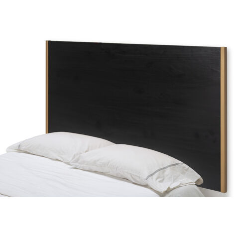 Cabecero 190X3X90 Madera Negro/Metal Dorado