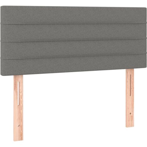Cabecero accesorio para dormir mueble de dormitorio 90 x 5 x 78/88 cm tela gris oscuro TDL0203168