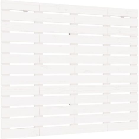 Cabecero accesorio para dormir mueble de pared para dormitorio estilo palet 96 x 3 x 91,5 cm madera maciza blanco TDL0202679