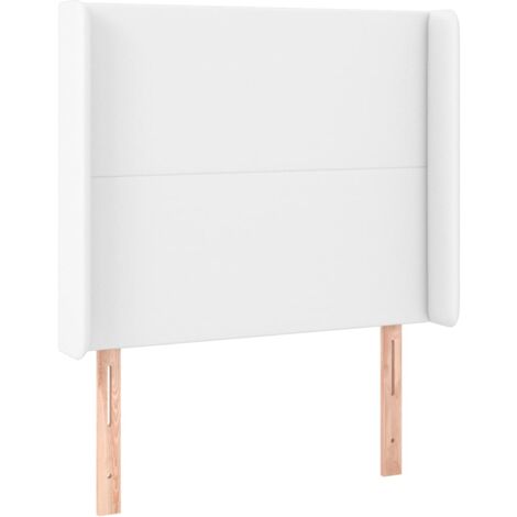 Cabecero accesorio para dormir mueble dormitorio con borde lateral 93 x 16 x 118/128 cm blanco sintético TDL0205768