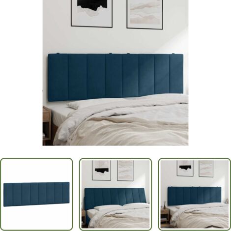 Cabecero acolchado -  Cabecero de cama acolchado Hanko terciopelo azul 160 cm