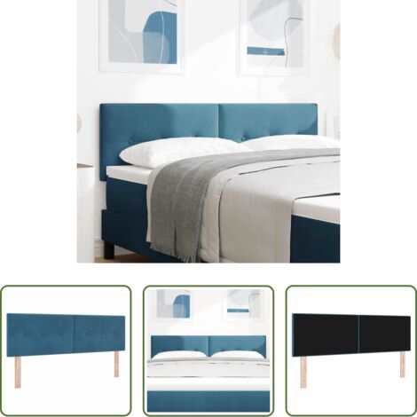 Cabecero ajustable -  Cabecero Azul Oscuro 144 cm Terciopelo