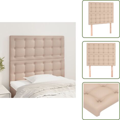 Cabecero ajustable - vidaXL Cabecero Capuchino 100x5x118/128 cm Piel Sintética - Soporte para espalda