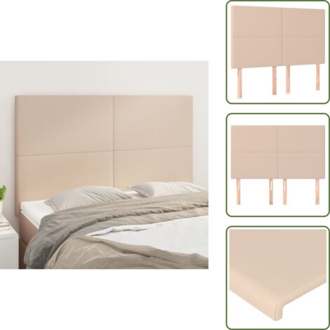 Cabecero ajustable - vidaXL Cabecero Capuchino 144x5x118/128 cm Piel Sintética - Soporte para espalda