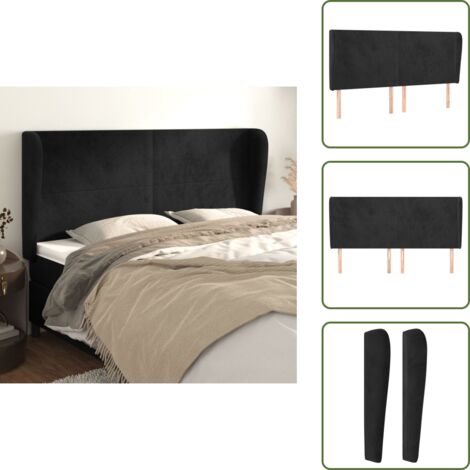 Cabecero ajustable - vidaXL Cabecero con orejas de terciopelo gris claro 163x23x118/128 cm - Apoyo para espalda